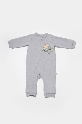 Wholesale Unisex Baby Zipper Rompers 3-24M 100% Organic Cotton Baby Cosy 2022-CSY8028 - 1