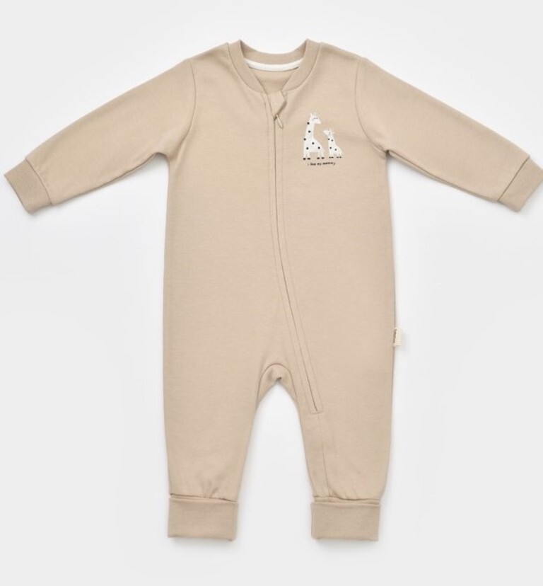 Wholesale Unisex Baby Zippered Jumpsuit 100% Organic Cotton Baby Cosy 2022-CSY3042 - 1