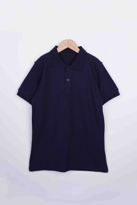 Wholesale Unisex Children's Short Sleeve Polo Neck T-Shirt 10-13Y Interkidsy Basic 2027-2306 - 4