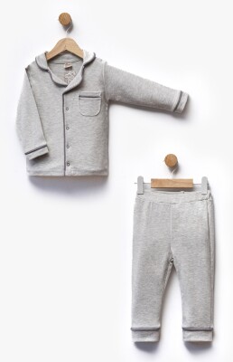 Wholesale Unisex Kids 2pc Pajamas Set 1-5Y Flexi Baby 2063-216384 Gray