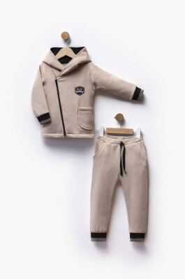 Wholesale Unisex Kids 2pcs Cardigan and Trousers Set 2-5Y Flexi Baby 2063-217588 Cream