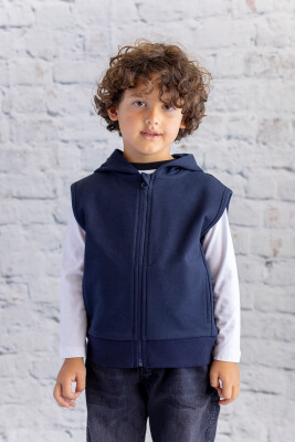 Wholesale Unisex Kids Basic Hooded Vest 1-12Y Zeyland 1070-252Z3YZD23 - Zeyland