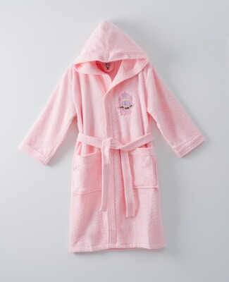 Wholesale Unisex Kids Bathrobe 9-12Y Ramel Tekstil 1072-404 Pink