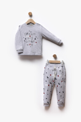 Wholesale Unisex Kids Pajama Set 2-5Y Flexi Baby 2063-217581 Gray