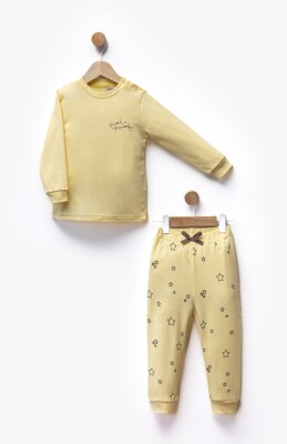 Wholesale Unisex Kids Pajama Set 2-5Y Flexi Baby 2063-217582 Yellow