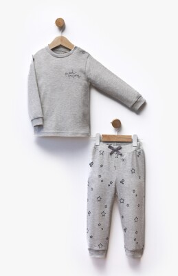 Wholesale Unisex Kids Pajama Set 2-5Y Flexi Baby 2063-217582 Gray