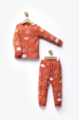 Wholesale Unisex Kids Pajama Set 2-5Y Flexi Baby 2063-217602 Orange