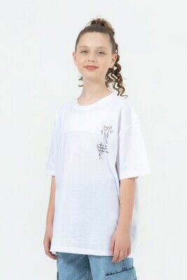 Wholesale Unisex Kids Printed T-shirt 9-14Y DMB Boys&Girls 1081-7506 - 2