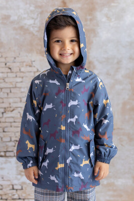 Wholesale Unisex Kids Water Repellent Feature Raincoat 2-8Y Mininio 2062-252M3KOP22 - 4