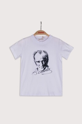 Wholesale Unisex T-shirt with Atatürk Printed 5-12Y Zeyland 1070-221Z3NSN52 - 1